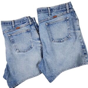 Rustler Denim Jean Shorts Mens 42 Relaxed Fit 2 Pair Workwear Grunge Distressed